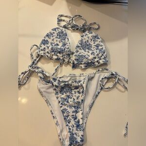 Garage Blue Floral Bikini Set